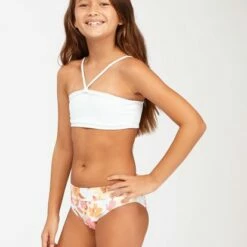 BILLABONG Girls' Walk In The Sun Reversible Bandeau Bikini Set MULTI -girls Sales Store abgx200163 billabongw mul sd2