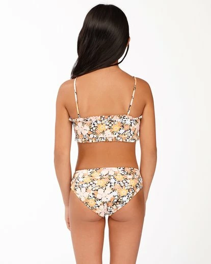 BILLABONG Girls' Sweet Dreams Reversible Bandeau Bikini Set MULTI 3 BILLABONG Girls' Sweet Dreams Reversible Bandeau Bikini Set MULTI - Image 3