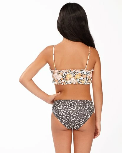 BILLABONG Girls' Sweet Dreams Reversible Bandeau Bikini Set MULTI 4 BILLABONG Girls' Sweet Dreams Reversible Bandeau Bikini Set MULTI - Image 4