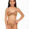 BILLABONG Girls' Lil Bit Wild Hanky Trilet Bikini Set COCONUT