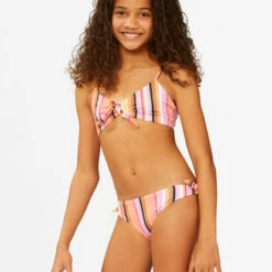 BILLABONG Girls' Knot So Fast Hanky Tie Trilet Bikini Set MULTI -girls Sales Store abgx200177 billabongw mul sd1