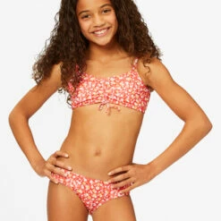 BILLABONG Girls' Sweet Blooms Cami Tank Bikini Set RED VELVET