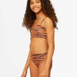 BILLABONG Girls' Sneakaway Ruffle Tank Bikini Set BRONZE 9 BILLABONG Girls' Sneakaway Ruffle Tank Bikini Set BRONZE -girls Sales Store abgx200180 billabongw brz sd1