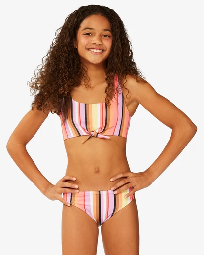 BILLABONG Girls' Knot So Fast Knot Tank Bikini Set MULTI 1 BILLABONG Girls' Knot So Fast Knot Tank Bikini Set MULTI
