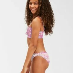 BILLABONG Girls' Day Dreamer Knot Bandeau Bikini Set PARADISE PINK -girls Sales Store abgx200187 billabongw pdp sd1