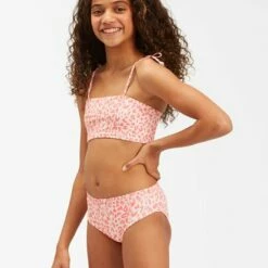 BILLABONG Girls' Chase The Wild Strappy Tank Bikini Set JUST PEACHY -girls Sales Store abgx200192 billabongw jpe sd1