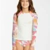 BILLABONG Girls' Tropical Punch Long Sleeve Rashguard Bikini Set MULTI