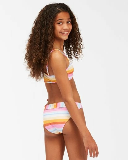 BILLABONG Girls' Rising Sun Trilet Bikini Set MULTI 2 BILLABONG Girls' Rising Sun Trilet Bikini Set MULTI - Image 2