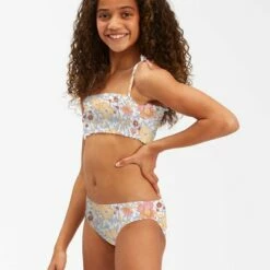 BILLABONG Girls' Sweet Dreamer Smocked Bikini Set MULTI -girls Sales Store abgx200203 billabongw mul sd1