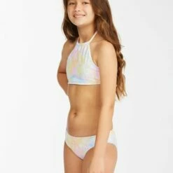 BILLABONG Girls' On A Rainbow Reversible High Neck Bikini Set MULTI -girls Sales Store abgx200204 billabongw mul sd1