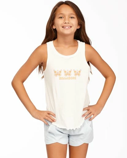 BILLABONG Girls' Butterflies Tank Top SALT CRYSTAL 1 BILLABONG Girls' Butterflies Tank Top SALT CRYSTAL