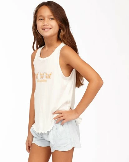 BILLABONG Girls' Butterflies Tank Top SALT CRYSTAL 2 BILLABONG Girls' Butterflies Tank Top SALT CRYSTAL - Image 2