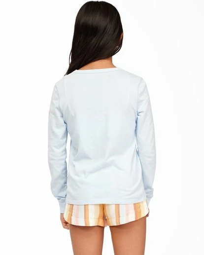 BILLABONG Girls' Hello Sunshine Long Sleeve T-Shirt DREAM BLUE 3 BILLABONG Girls' Hello Sunshine Long Sleeve T-Shirt DREAM BLUE - Image 3
