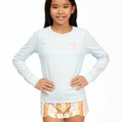 BILLABONG Girls' Hello Sunshine Long Sleeve T-Shirt DREAM BLUE