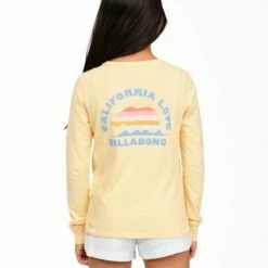 BILLABONG Girls' California Love Long Sleeve T-Shirt MIMOSA -girls Sales Store abgzt00174 billabongw mim bck1