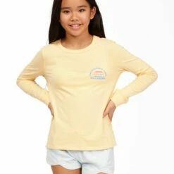 BILLABONG Girls' California Love Long Sleeve T-Shirt MIMOSA