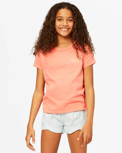 BILLABONG Girls' Since '73 Boyfriend T-Shirt SUGAR CORAL 1 BILLABONG Girls' Since '73 Boyfriend T-Shirt SUGAR CORAL