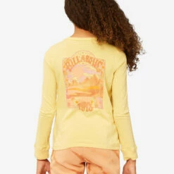 BILLABONG Girls' Find Your Wild Long Sleeve Boyfriend T-Shirt STAY GOLDEN -girls Sales Store abgzt00190 billabongw yfw0 bck1