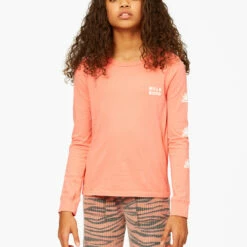 BILLABONG Girls' Born Sunny Long Sleeve T-Shirt SUGAR CORAL
