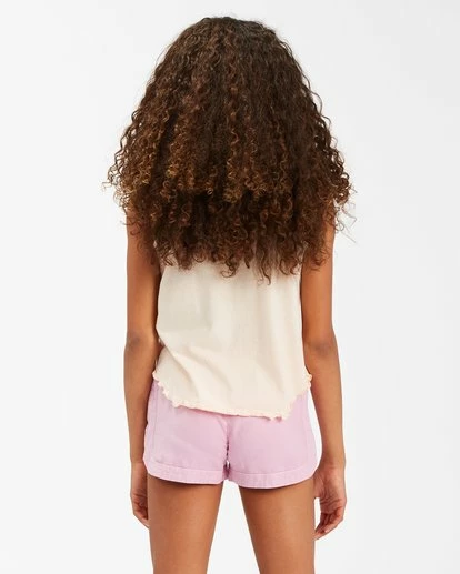 BILLABONG Girls' Stay Sunny Short n' Sweet Tank Top JUST PEACHY 3 BILLABONG Girls' Stay Sunny Short n' Sweet Tank Top JUST PEACHY - Image 3