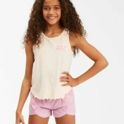 BILLABONG Girls' Stay Sunny Short n' Sweet Tank Top JUST PEACHY