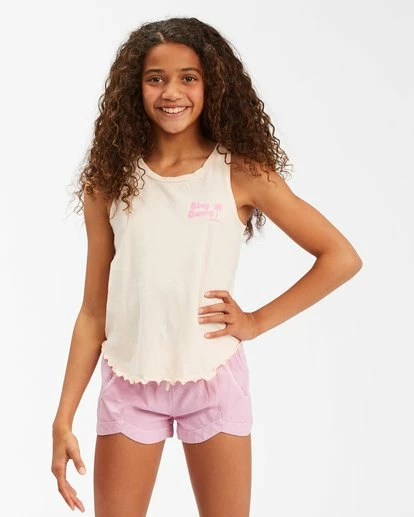 BILLABONG Girls' Stay Sunny Short n' Sweet Tank Top JUST PEACHY 1 BILLABONG Girls' Stay Sunny Short n' Sweet Tank Top JUST PEACHY