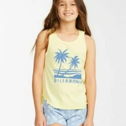 BILLABONG Girls' Blue Skies Short n' Sweet Tank Top LEMONADE