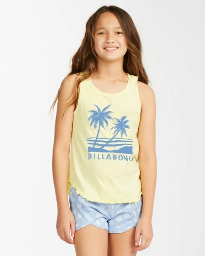 BILLABONG Girls' Blue Skies Short n' Sweet Tank Top LEMONADE 1 BILLABONG Girls' Blue Skies Short n' Sweet Tank Top LEMONADE