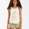 BILLABONG Girls' Everday Sunshine Graphic Tank Top SALT CRYSTAL