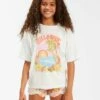 BILLABONG Girls' Lucky Day Graphic Boyfriend T-Shirt SALT CRYSTAL