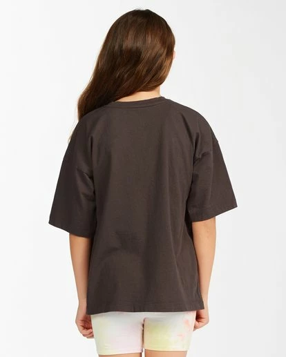 BILLABONG Girls' A Rose Is A Rose Boyfriend T-Shirt OFF BLACK 3 BILLABONG Girls' A Rose Is A Rose Boyfriend T-Shirt OFF BLACK - Image 3