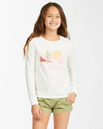 BILLABONG Girls' Follow Your Heart Long Sleeve T-Shirt SALT CRYSTAL 1 BILLABONG Girls' Follow Your Heart Long Sleeve T-Shirt SALT CRYSTAL
