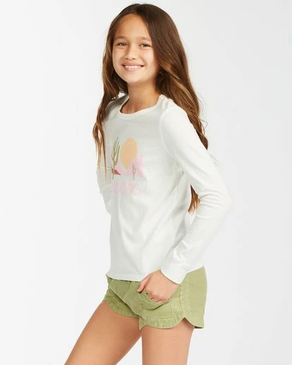 BILLABONG Girls' Follow Your Heart Long Sleeve T-Shirt SALT CRYSTAL 2 BILLABONG Girls' Follow Your Heart Long Sleeve T-Shirt SALT CRYSTAL - Image 2