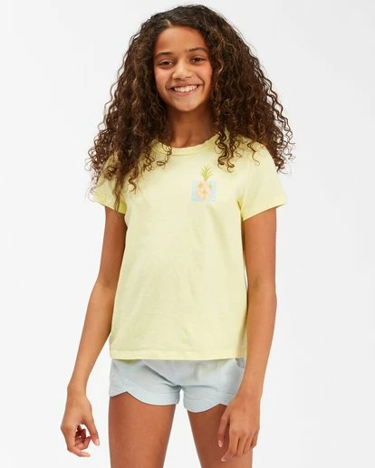 BILLABONG Girls' Sweet Paradise Graphic Boyfriend T-Shirt LEMONADE 1 BILLABONG Girls' Sweet Paradise Graphic Boyfriend T-Shirt LEMONADE