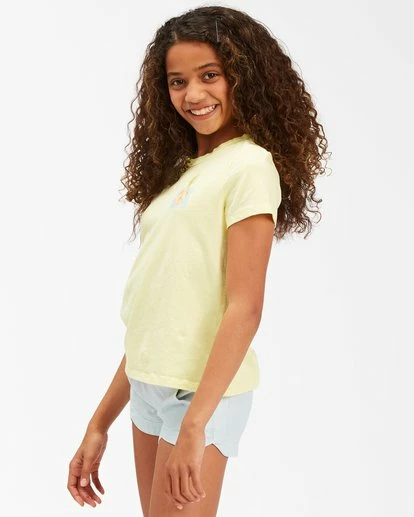 BILLABONG Girls' Sweet Paradise Graphic Boyfriend T-Shirt LEMONADE 2 BILLABONG Girls' Sweet Paradise Graphic Boyfriend T-Shirt LEMONADE - Image 2