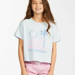 BILLABONG Girl's On The Beach T-Shirt RAIN DROP