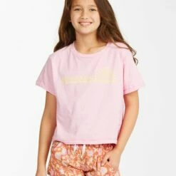 BILLABONG Girls' Morning Sun Beach Street T-Shirt PINK LADY