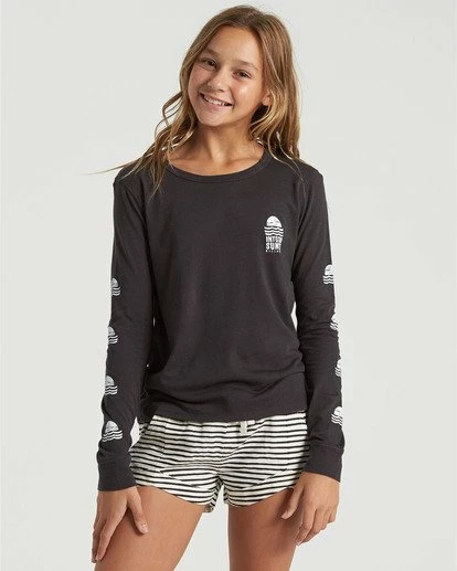 BILLABONG Girls' Mad For You Elastic Waist Shorts LIGHT CHAMBRAY 6 BILLABONG Girls' Mad For You Elastic Waist Shorts LIGHT CHAMBRAY - Image 6