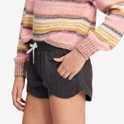 BILLABONG Girls' Mad For You Elastic Waist Shorts LIGHT CHAMBRAY 17 BILLABONG Girls' Mad For You Elastic Waist Shorts LIGHT CHAMBRAY -girls Sales Store g203jmad billabongw ofb dtl1