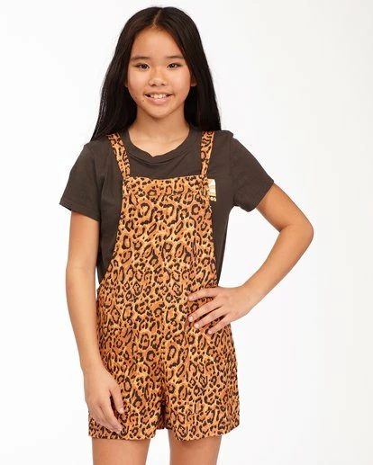 BILLABONG Girls' Running Wild Overall LIGHT CHAMBRAY 2 BILLABONG Girls' Running Wild Overall LIGHT CHAMBRAY - Image 2