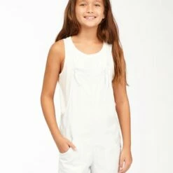 BILLABONG Girls' Running Wild Overall LIGHT CHAMBRAY