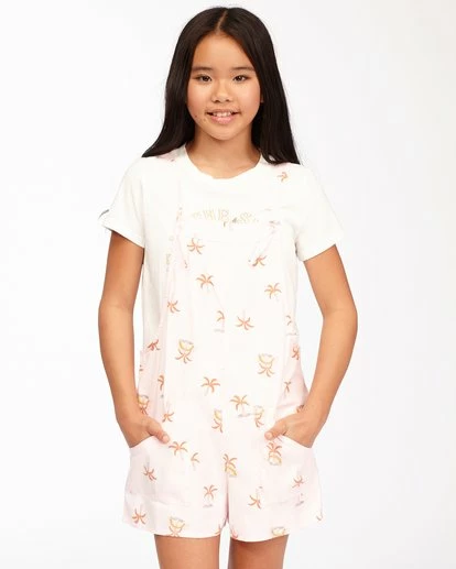 BILLABONG Girls' Running Wild Overall LIGHT CHAMBRAY 3 BILLABONG Girls' Running Wild Overall LIGHT CHAMBRAY - Image 3