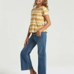 BILLABONG Girls' Out Of The Blue Denim INDIGO RINSE -girls Sales Store g3013bou billabongw igr frt2