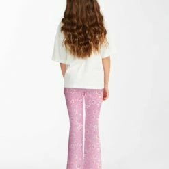 BILLABONG Girls' Tell Me Stretchy Flared Pants PINK LADY -girls Sales Store g301pbte billabongw mee0 bck1