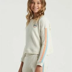 BILLABONG Girls' Cali Bear Sweatshirt ICE ATHLETIC GR 5 BILLABONG Girls' Cali Bear Sweatshirt ICE ATHLETIC GR -girls Sales Store g6013bca billabongw iag frt2