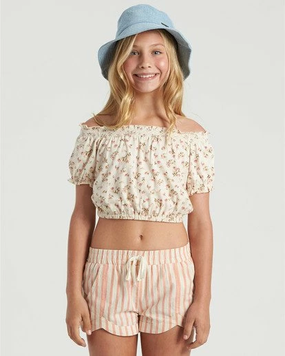 BILLABONG Girls' Sweet Song Top WHITECAP 1 BILLABONG Girls' Sweet Song Top WHITECAP