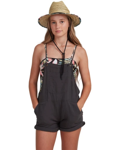 BILLABONG Girls' Montana Onesie Romper OFF BLACK 2 BILLABONG Girls' Montana Onesie Romper OFF BLACK - Image 2