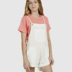 BILLABONG Girls' Montana Onesie Romper OFF BLACK