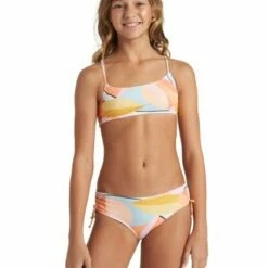 BILLABONG Girls' Warm Days Mini Crop Bikini Set MULTI