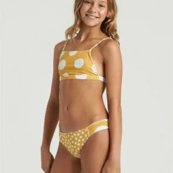 BILLABONG Girls' 4Ever Sun Tank Bikini Set BRIGHT GOLD -girls Sales Store y2053b4e billabongw big frt2